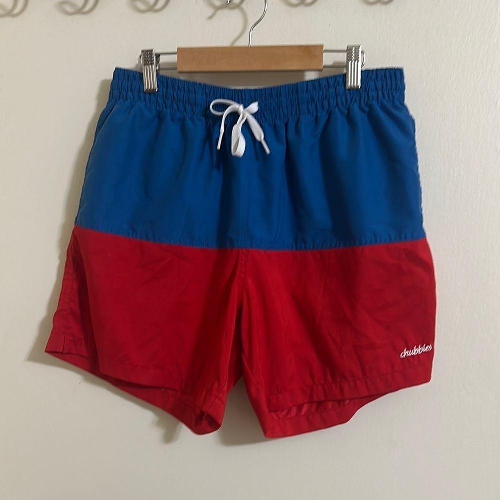 EUC Chubbies American 4th of July Swim Trunks Large